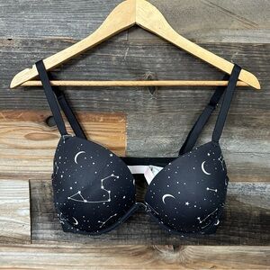PINK Victoria's Secret Wear Everywhere Super Push Up Underwire Bra 36D Black
